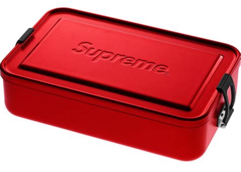 sigg metal box supreme|Supreme x SIGG Large Metal Storage Box Plus Red Logo 2018.